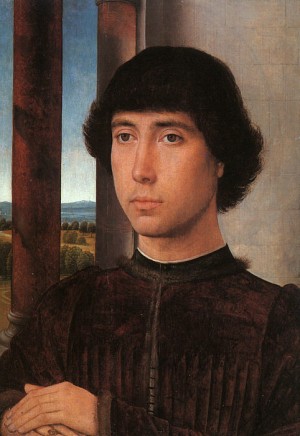 Oil memling, hans Painting - Portrait of a Young Man, 1470-75 by Memling, Hans