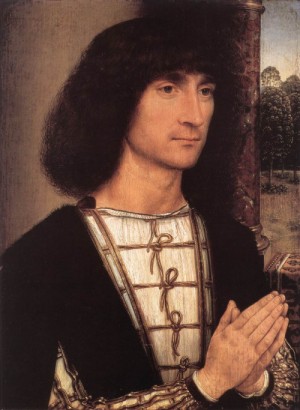 Oil memling, hans Painting - Portrait of a Young Man    1485-90 by Memling, Hans