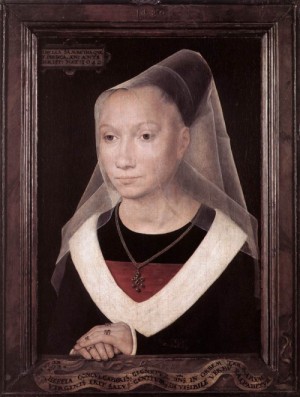 Oil memling, hans Painting - Portrait of a Young Woman    1480 by Memling, Hans