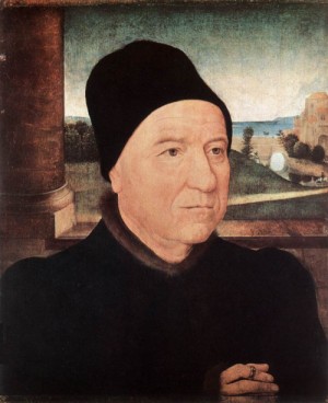 Oil memling, hans Painting - Portrait of an Old Man    1470-75 by Memling, Hans