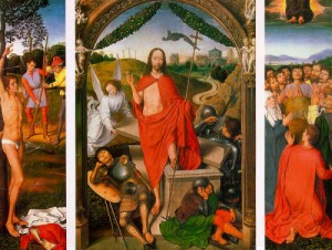 Oil memling, hans Painting - Resurrection Triptych, undated by Memling, Hans