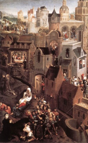 Oil the Painting - Scenes from the Passion of Christ (left side)    1470-71 by Memling, Hans