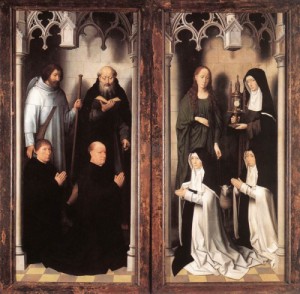 Oil memling, hans Painting - St John Altarpiece (closed)    1474-79 by Memling, Hans