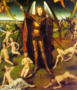 Oil memling, hans Painting - The Last Judgement Triptych, detail of central panel, before 1472, by Memling, Hans