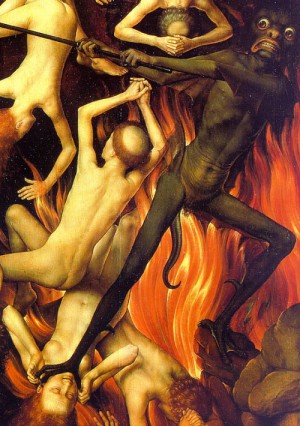 Oil memling, hans Painting - The Last Judgement Triptych, detail of right wing, before 1472 by Memling, Hans