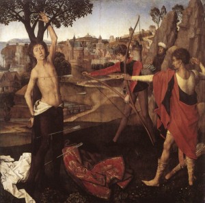 Oil memling, hans Painting - The Martyrdom of St Sebastian    c. 1475 by Memling, Hans