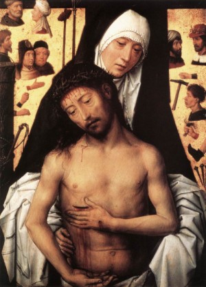 Oil memling, hans Painting - The Virgin Showing the Man of Sorrows    1475 or 1479 by Memling, Hans