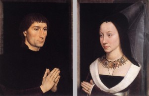 Oil memling, hans Painting - Tommaso Portinari and his Wife     c. 1470 by Memling, Hans