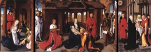Oil memling, hans Painting - Triptych    c. 1470 by Memling, Hans
