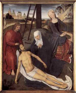 Oil memling, hans Painting - Triptych of Adriaan Reins (central panel)    1480 by Memling, Hans