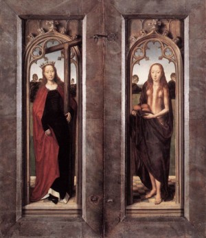 Oil memling, hans Painting - Triptych of Adriaan Reins (closed)    1480 by Memling, Hans