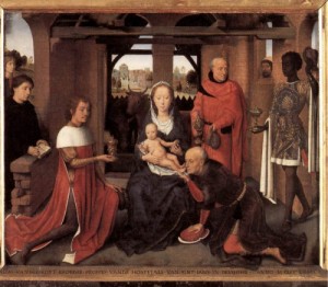  Photograph - Triptych of Jan Floreins (central panel)    1479 by Memling, Hans
