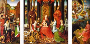 Oil memling, hans Painting - Triptych of St. John the Baptist and St. John the Evangelist, 1479 by Memling, Hans