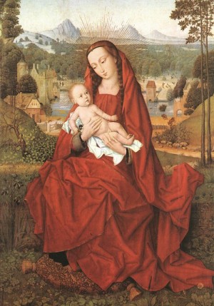 Oil memling, hans Painting - Virgin and Child by Memling, Hans