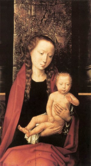  Photograph - Virgin and Child Enthroned (detail)     1480s by Memling, Hans
