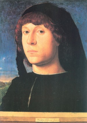 Oil messina, antonello da Painting - A Young Man   1478 by Messina, Antonello da