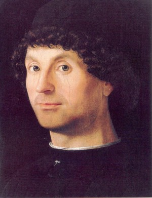 Oil Portrait Painting - Portrait of a Man  1475-76 by Messina, Antonello da