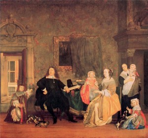 Oil metsu, gabriel Painting - Burgomaster Gillis Valckenier and his Family   1675 by Metsu, Gabriel
