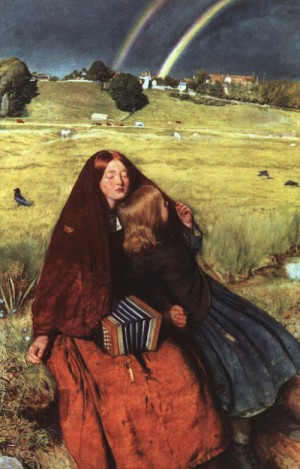 Oil millais, sir john everett Painting - The Blind Girl, 1854-56 by Millais, Sir John Everett