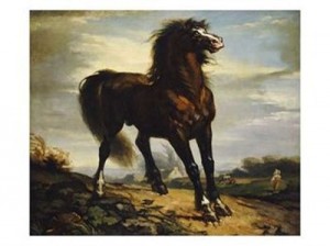 Oil millet, jean-francois Painting - The Horse by Millet, Jean-Francois