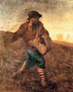 Oil millet, jean-francois Painting - The Sower by Millet, Jean-Francois