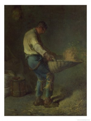 Oil millet, jean-francois Painting - The Winnower by Millet, Jean-Francois
