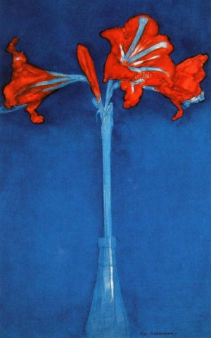 Oil mondrian, piet Painting - Amaryllis  1910 by Mondrian, Piet