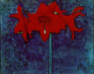 Oil Painting - Amaryllis II  1910 by Mondrian, Piet