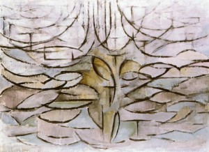 Oil tree Painting - Apple Tree in Flower by Mondrian, Piet