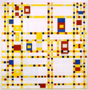 Oil mondrian, piet Painting - Broadway Boogie Woogie  1942-1943 by Mondrian, Piet