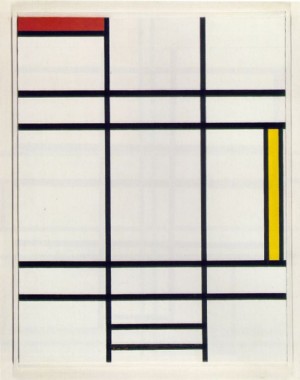 Oil mondrian, piet Painting - Composition blanc, rouge et jaune  1936 by Mondrian, Piet