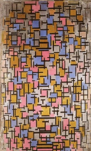 Oil mondrian, piet Painting - Composition 、 Compositie. 1916 by Mondrian, Piet