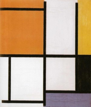Oil mondrian, piet Painting - Composition  Compositie. 1921 by Mondrian, Piet