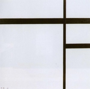  Photograph - Composition II with Black Lines.  Compositie nr.2 met swarte lijnen. 1930 by Mondrian, Piet