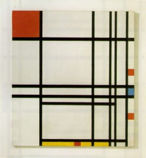 Oil mondrian, piet Painting - Composition No. 8  1939-42 by Mondrian, Piet