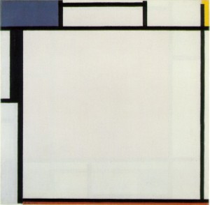 Oil red Painting - Composition with Blue, Yellow, Black, and Red  1922 by Mondrian, Piet