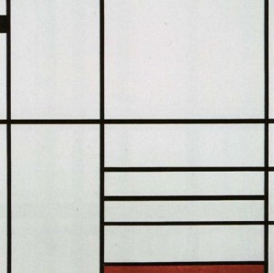 Oil mondrian, piet Painting - Composition with Red and Black  Compositie met rood en zwart. 1936 by Mondrian, Piet