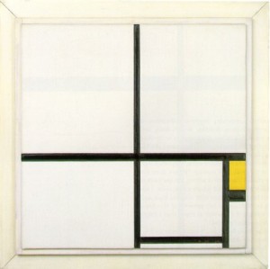 Oil mondrian, piet Painting - Composition with Yellow  1930 by Mondrian, Piet