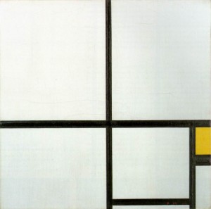 Oil mondrian, piet Painting - Composition with Yellow Patch  1930 by Mondrian, Piet