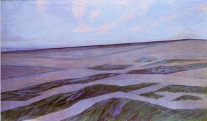 Oil mondrian, piet Painting - Dune Landscape. Duinlandschap. 1910-11 by Mondrian, Piet