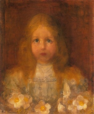 Oil mondrian, piet Painting - Little Girl, 1900-01 by Mondrian, Piet
