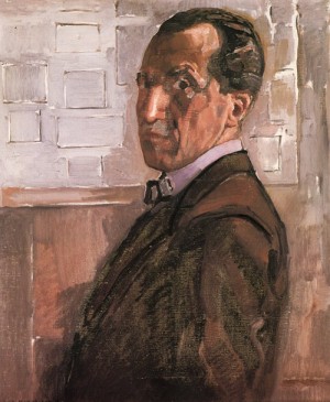 Oil mondrian, piet Painting - Self Portrait, 1918 by Mondrian, Piet