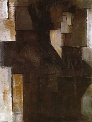 Oil mondrian, piet Painting - Study of a Figure 、 Figuurstudie. 1911 by Mondrian, Piet