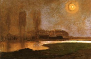 Oil mondrian, piet Painting - Summer Night-Somernacht. 190-07 by Mondrian, Piet