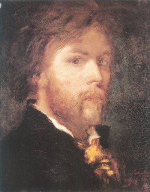 Oil portrait Painting - Self-Portrait   1850 by Moreau, Gustave