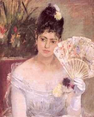 Oil morisot, berthe Painting - At the Ball   1875 by Morisot, Berthe