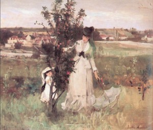 Oil morisot, berthe Painting - Hide and Seek   1873 by Morisot, Berthe