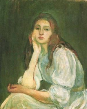 Oil morisot, berthe Painting - Julie Reveuse    1894 by Morisot, Berthe