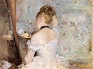 Oil morisot, berthe Painting - Lady at her Toilet   1875 by Morisot, Berthe