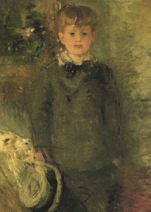 Oil portrait Painting - Portrait of Marcel Gobillard   1880 by Morisot, Berthe